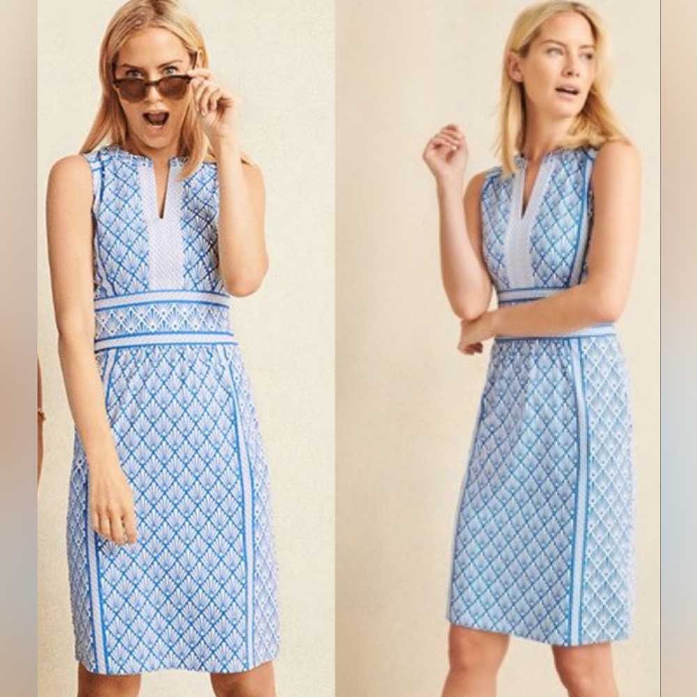 EUC... J. McLaughlin Catalina Cloth Lola Sleeveless Sheath Dress Size M (8/10)